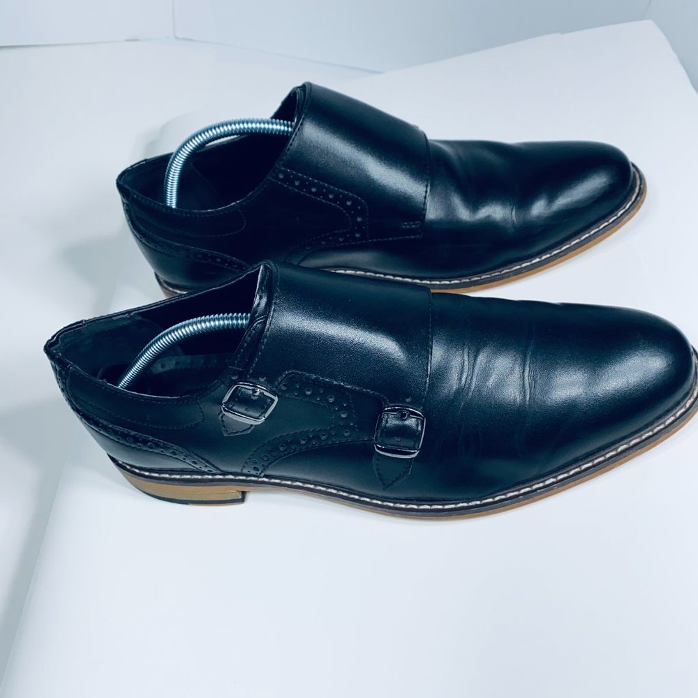 Bar III Jesse Monk-strap Leather Oxfords Black Size 10.5 Wide